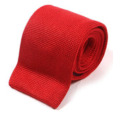 Bright Red Silk Knitted Tie 6cm - Tie Doctor
